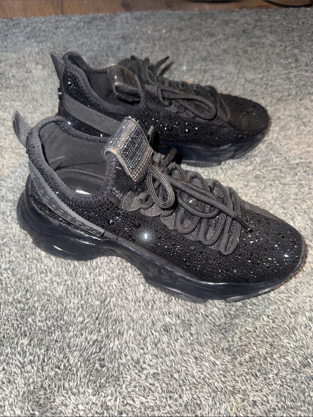 Steve Madden Women’s Black Sparkle Athletic Sneakers
